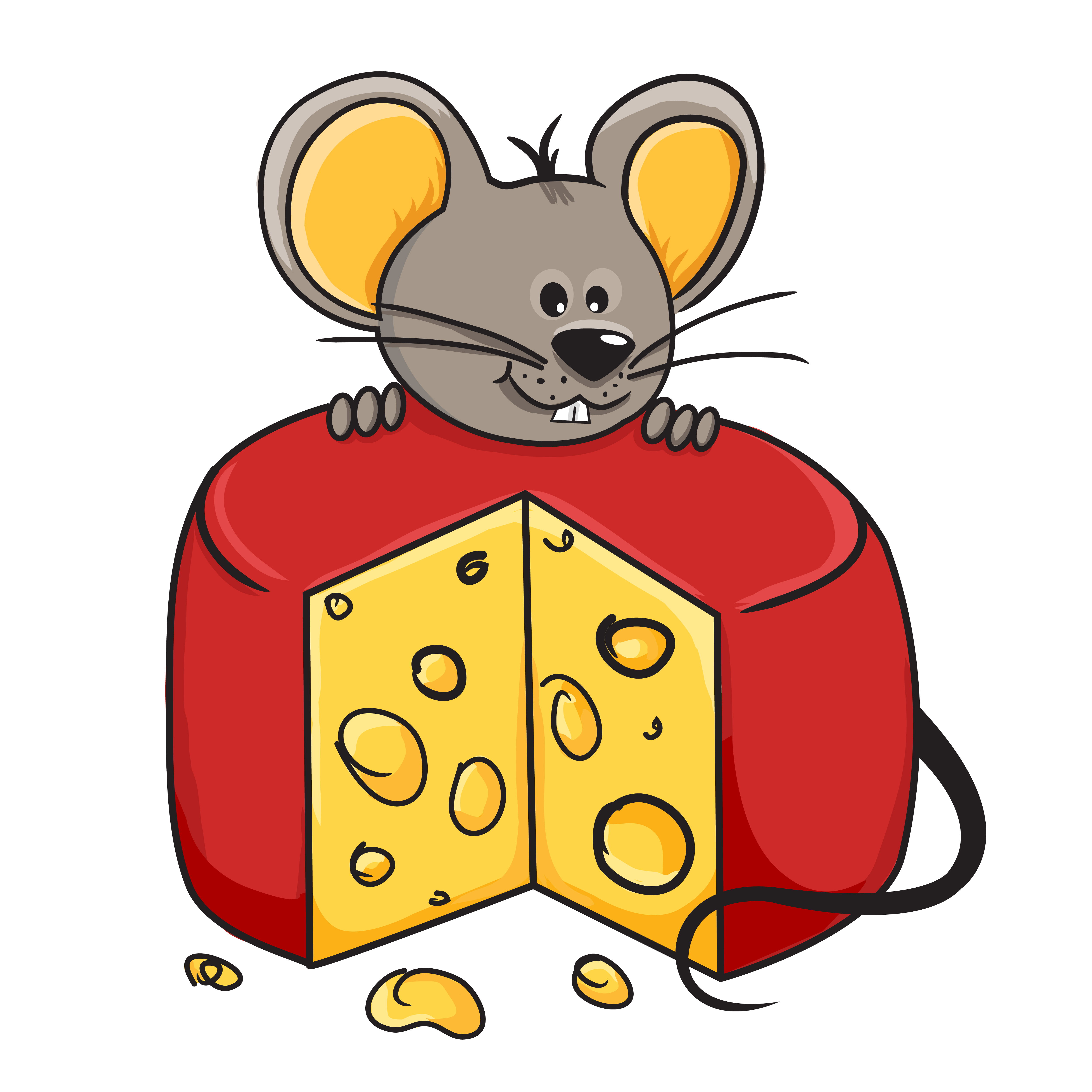 Мышь сыр вектор