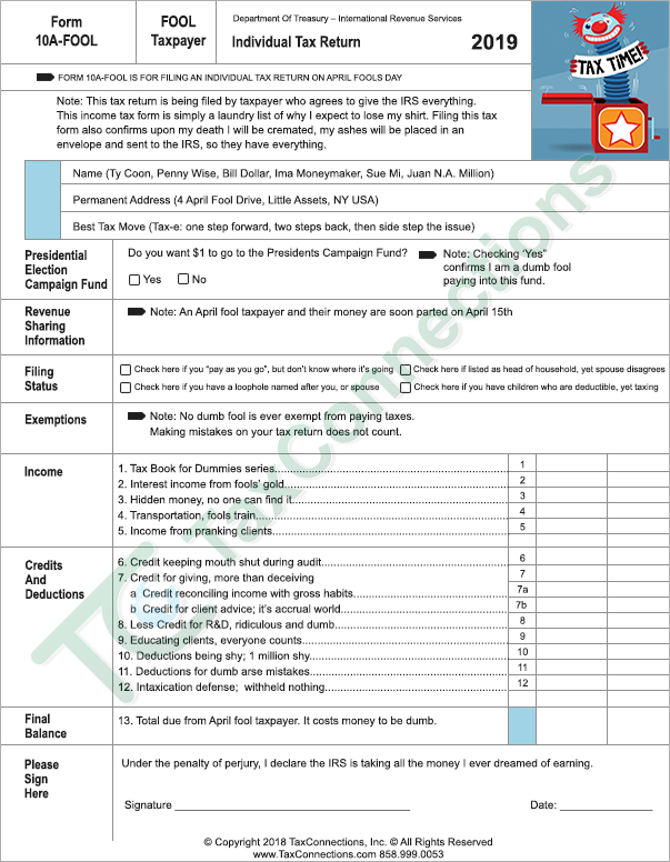 Fun Tax Forms